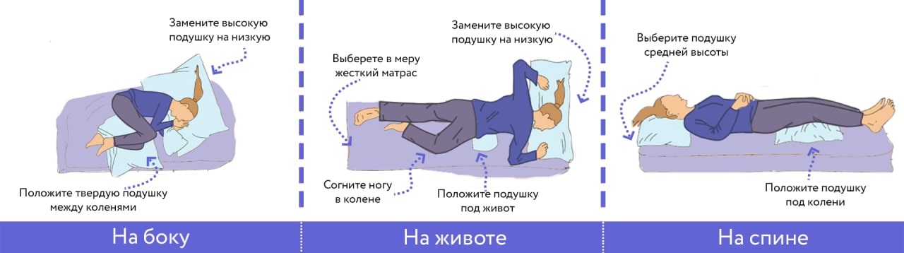 В каком положении лучше