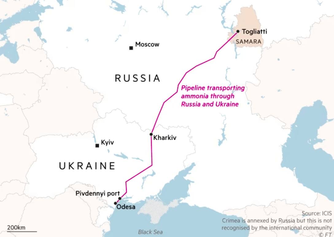 Трубопровод аммиака тольятти одесса схема