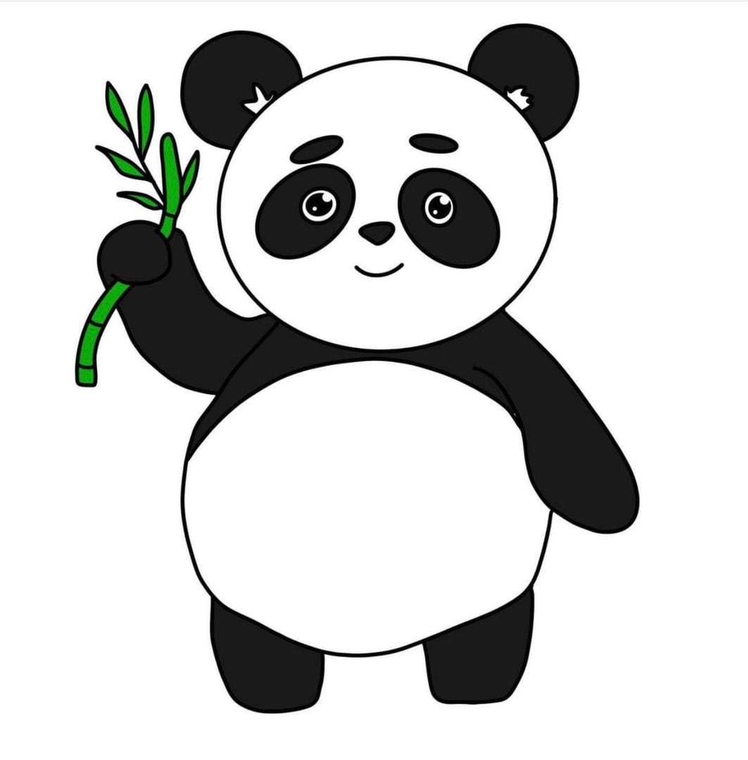 Рисунок панды легкий (48 фото)