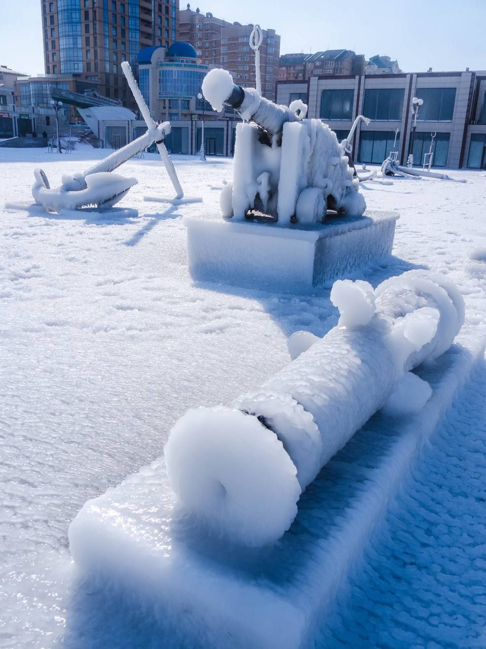 новороссийск обледенение набережной