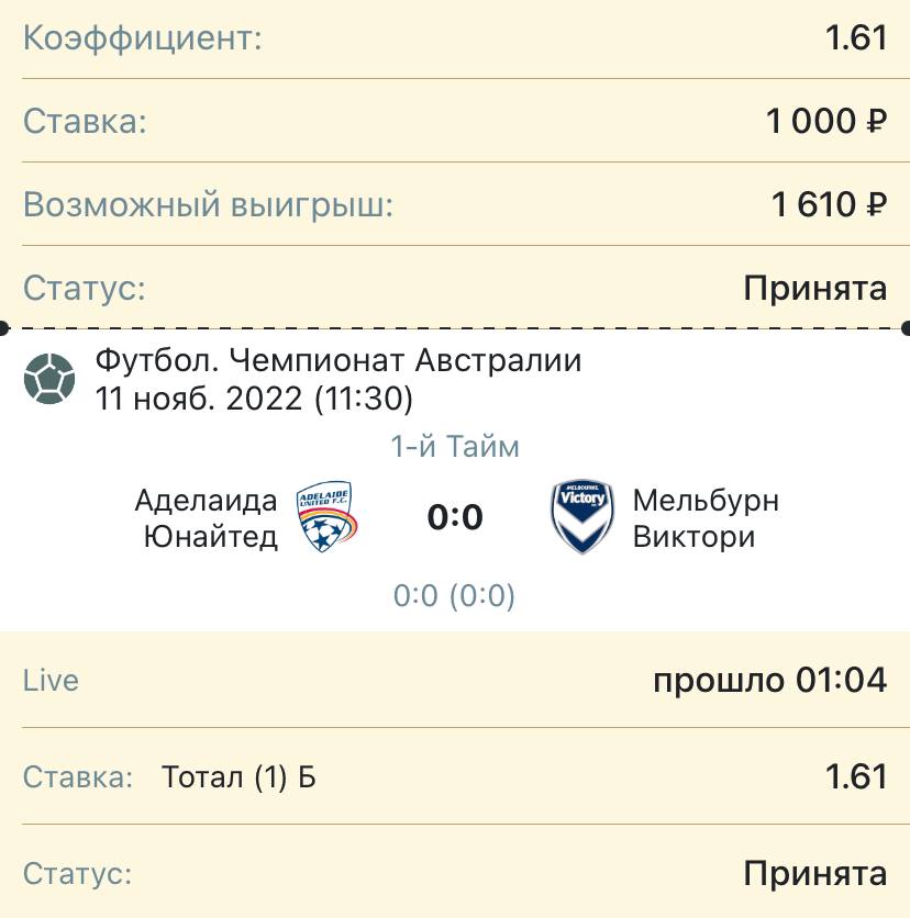 Тотал 0.5 1