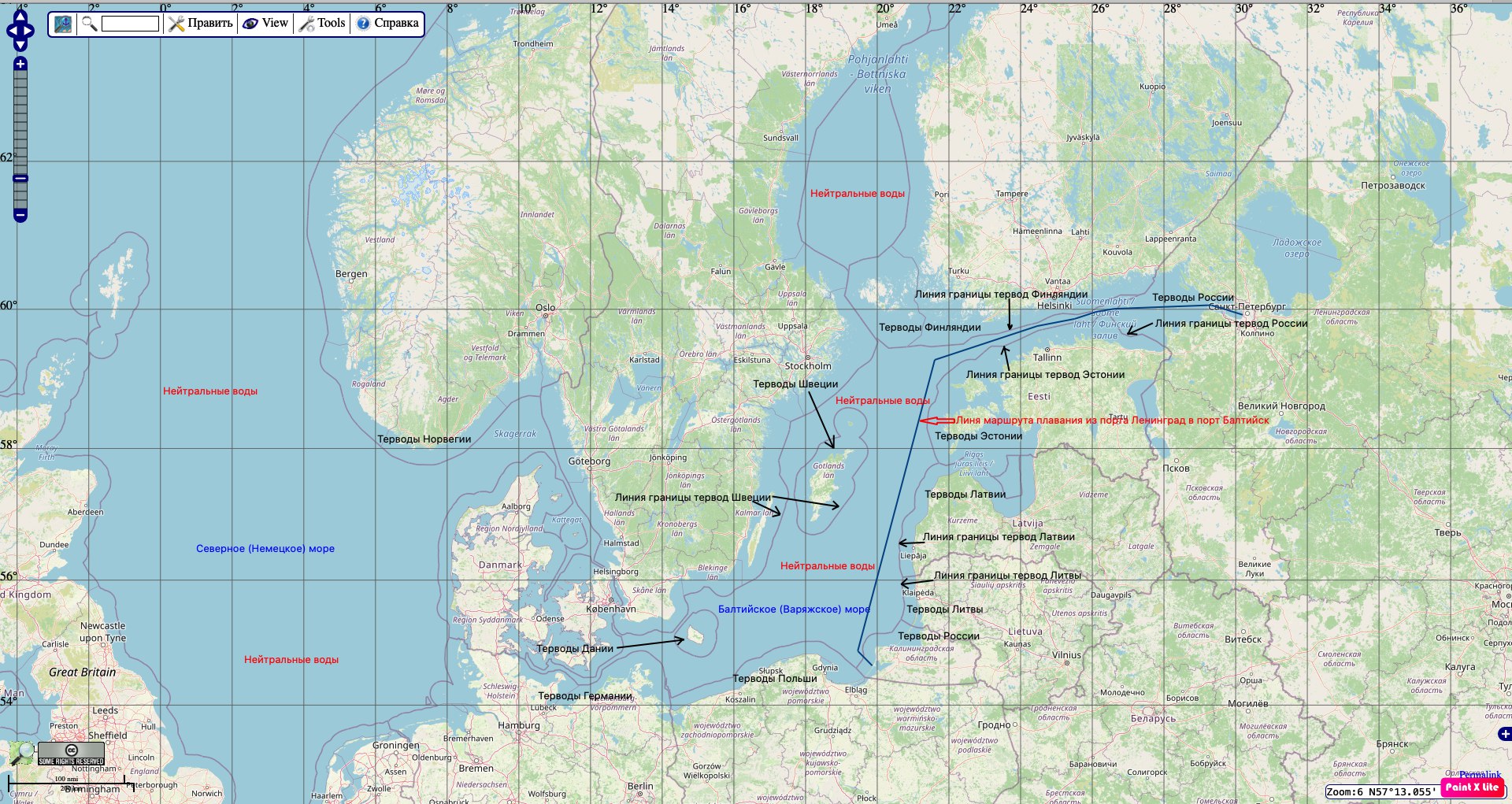 Карта течений балтийского моря