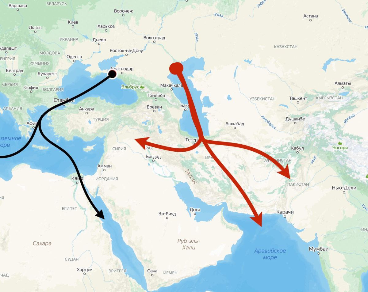 Персидский залив черное море коридор