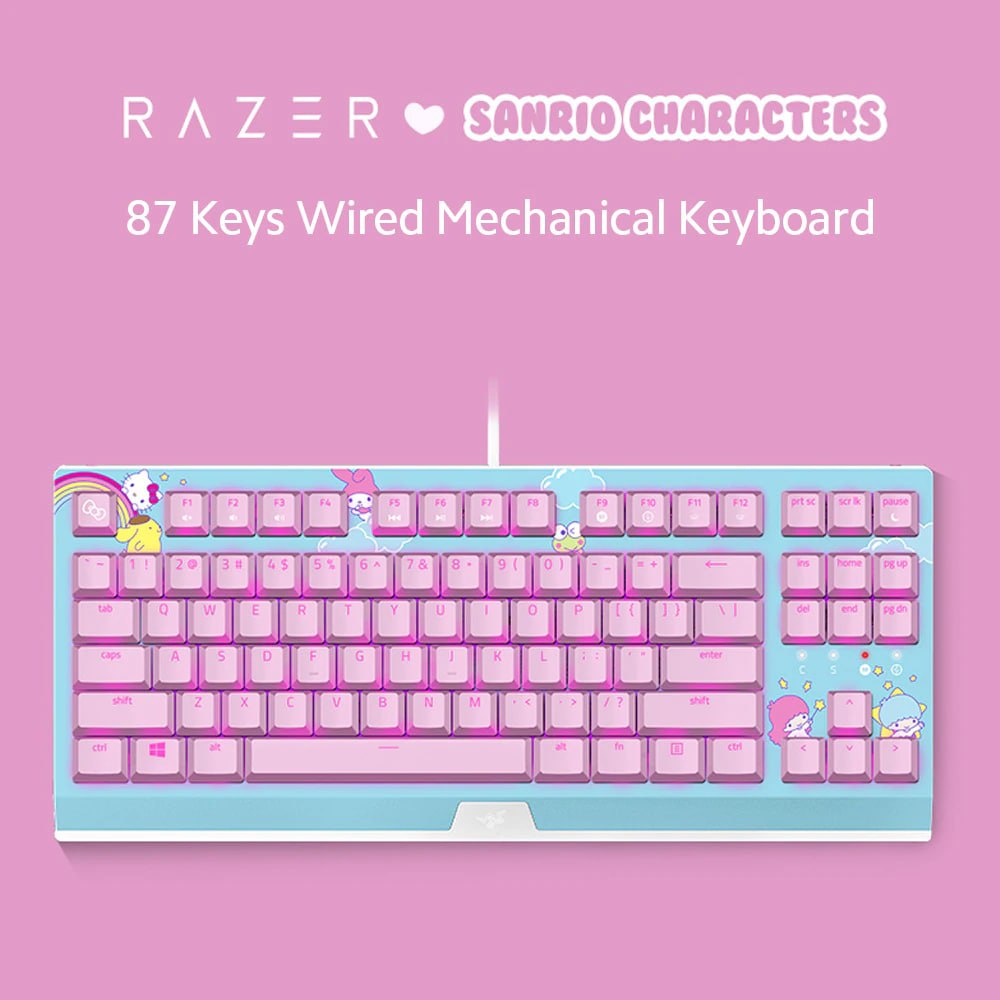 Клавиатура Razer BLACKWIDOW X Sanrio Limited Edition hello Kitty