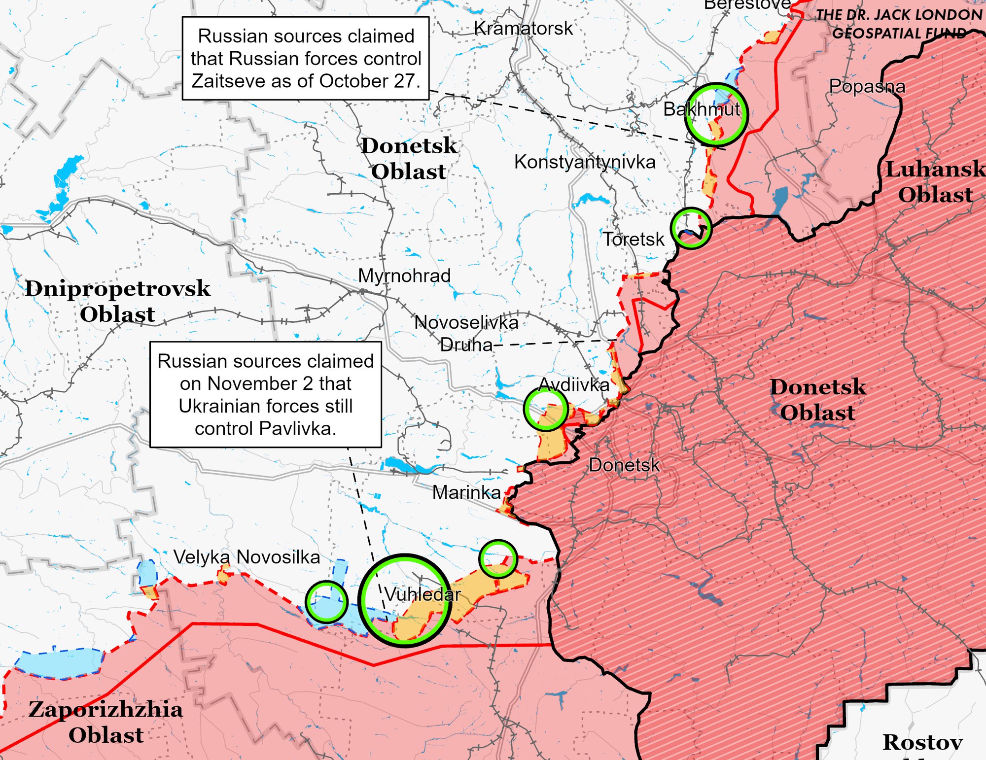 Американский институт изучения войны карта боевых действий на украине