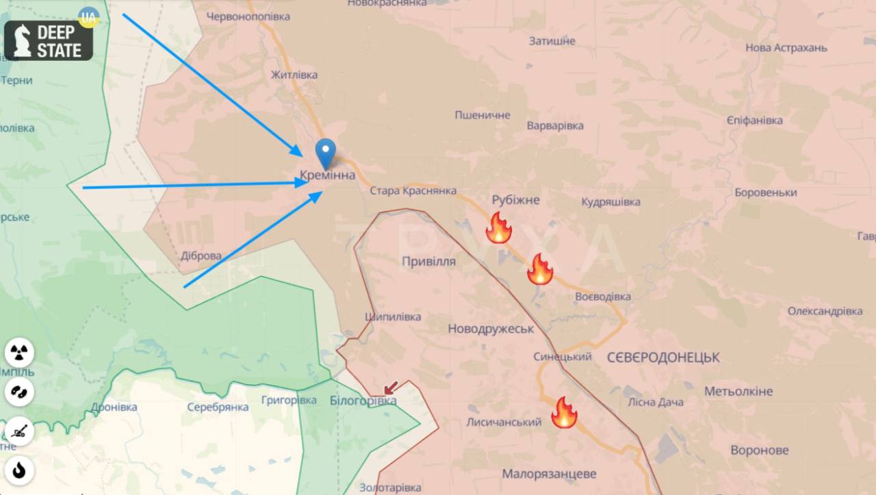 Карта украины кременное