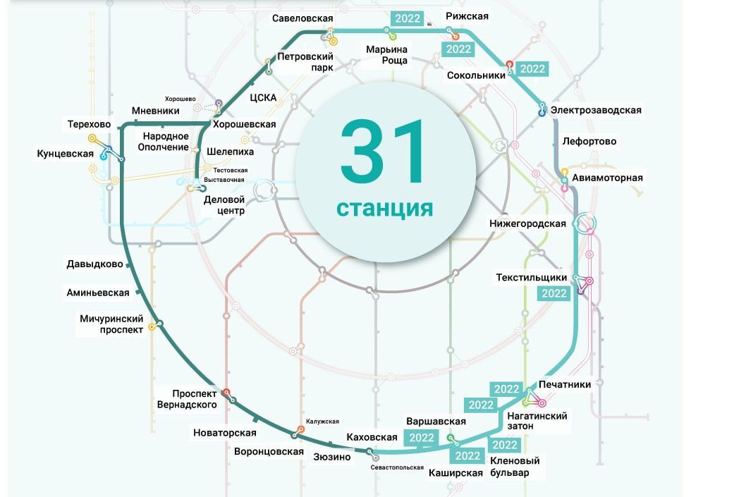 Большое кольцо метро москвы схема на карте москвы