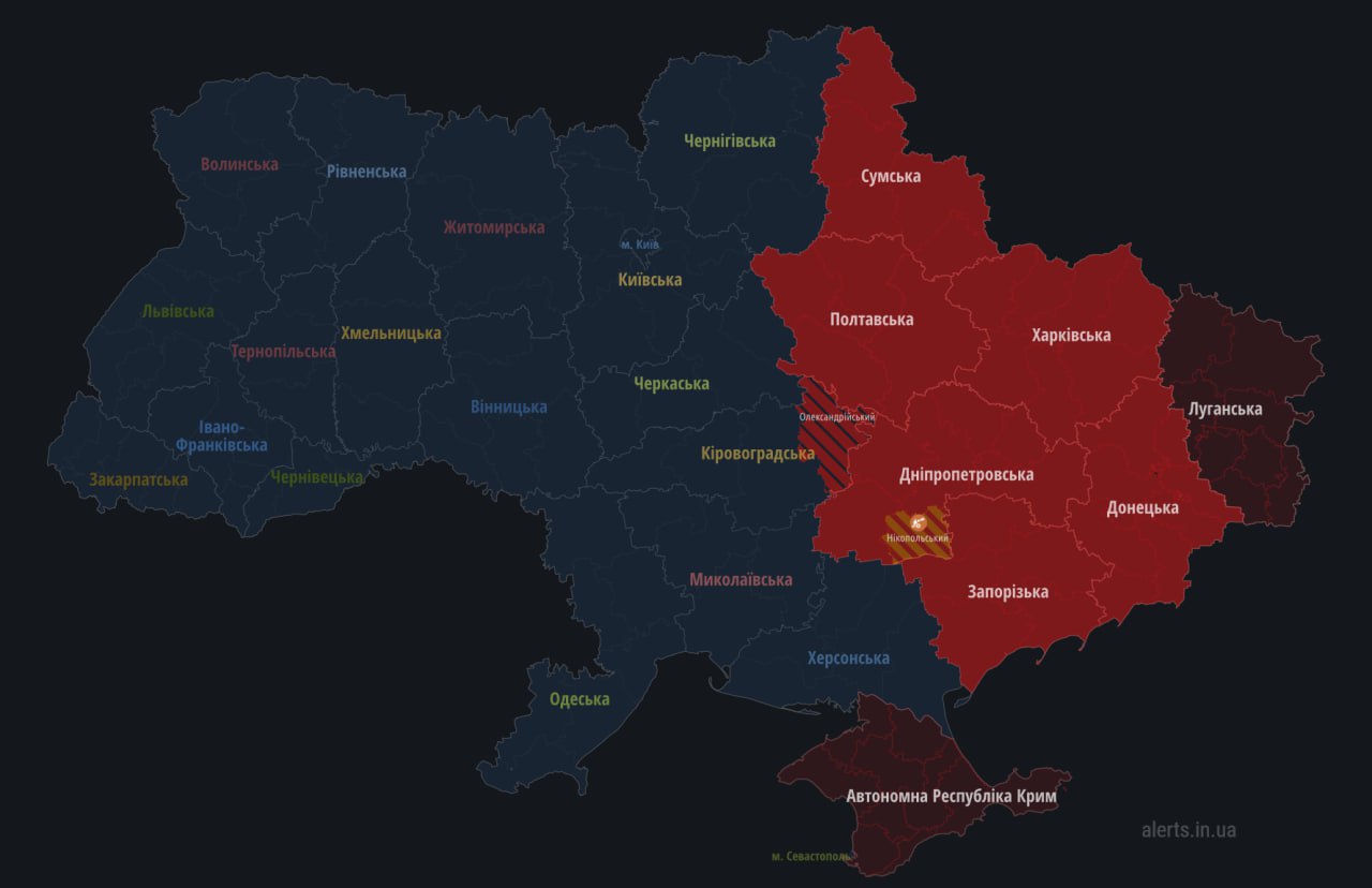 Тревога в россии карта