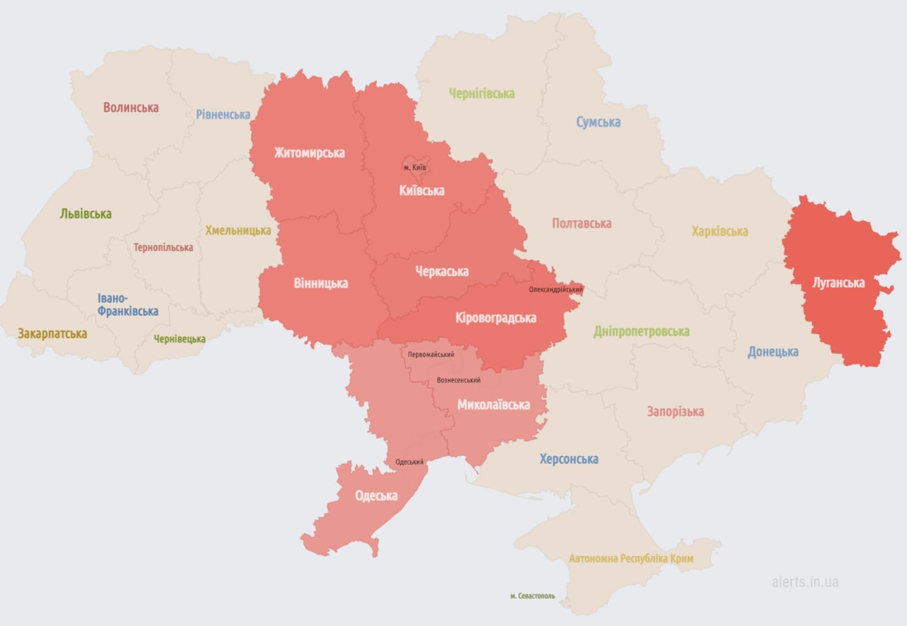 Карта воздушных тревог на украине онлайн в реальном времени